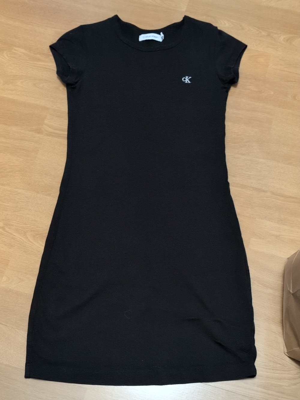 Calvin Klein Black Short Sleeve Logo Dress
